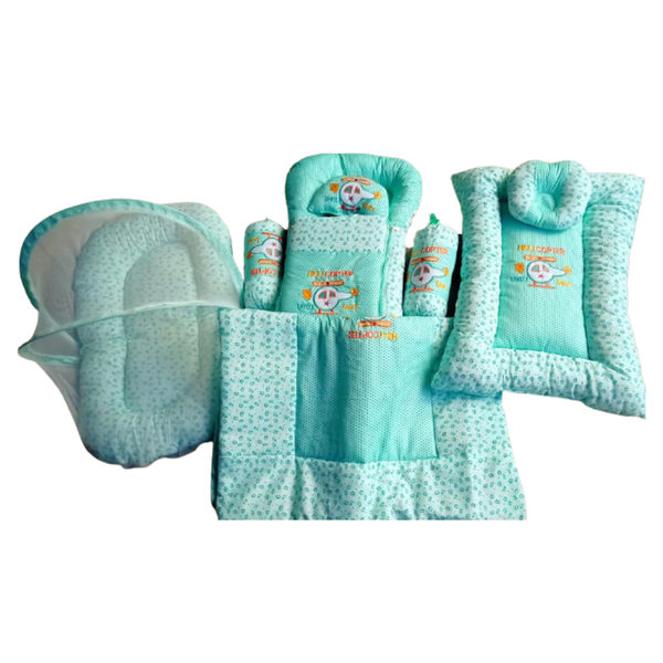 8-Piece Bedding Set for Newborn Green