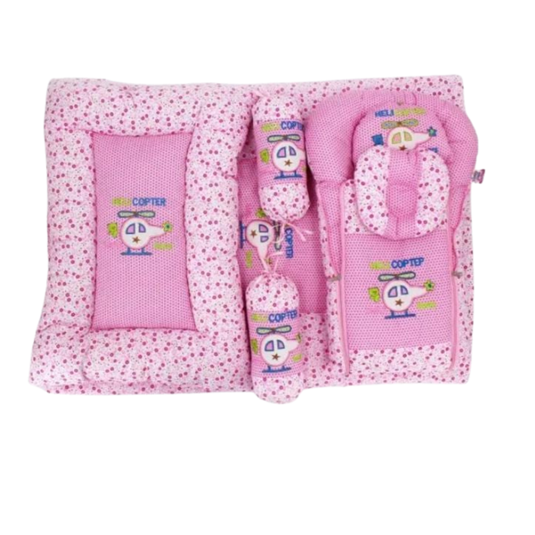 8-Piece Bedding Set for Newborn Pink