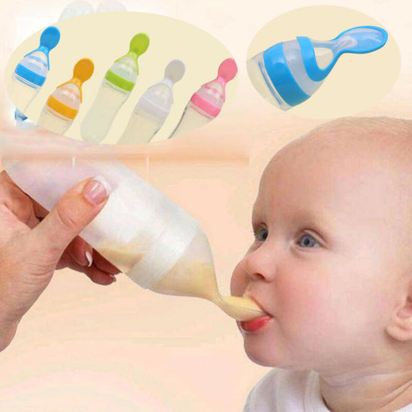 Baby Silicone Feeding With Spoon Feeder IMPORTED