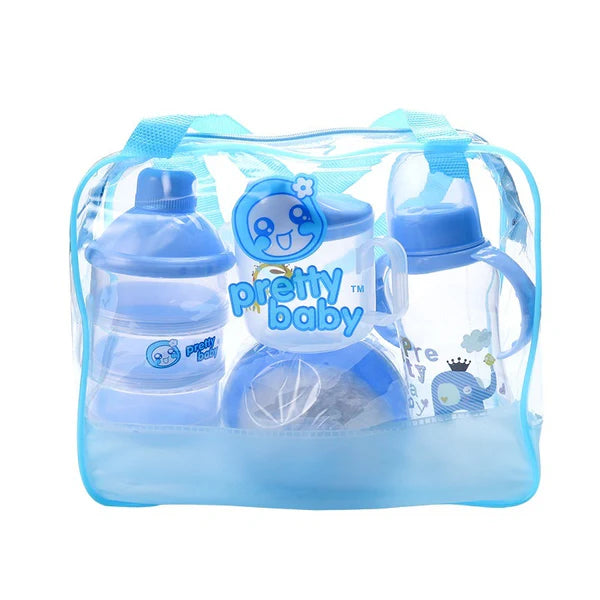 Pretty Baby 7-Piece Feeding Set – BPA-Free Milk Bottle & Feeding Kit