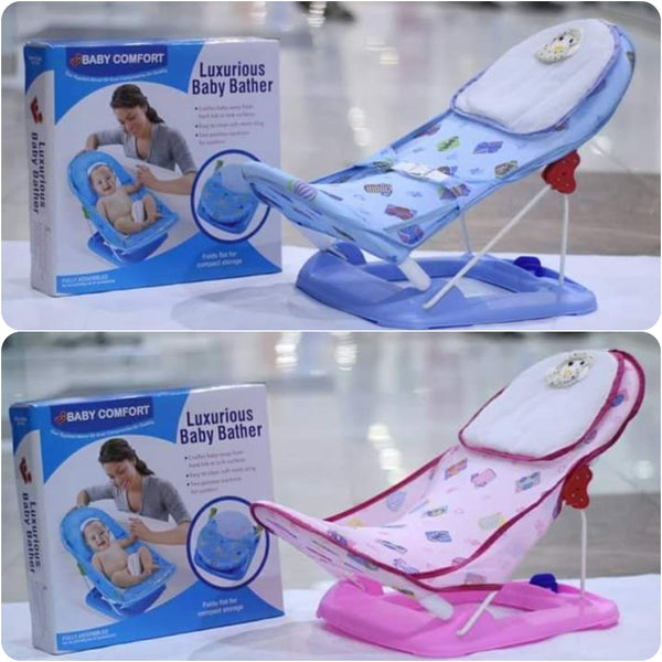 Foldable Baby Bather – Soft Reclining Bath Seat