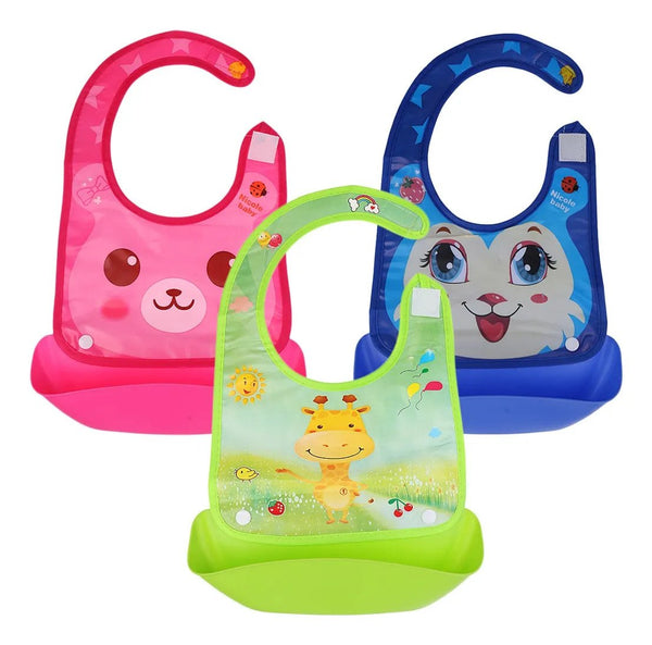 Baby Waterproof Bibs – Pack of 3