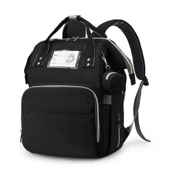 Solid Colour Portable Multifunction Diaper Backpack