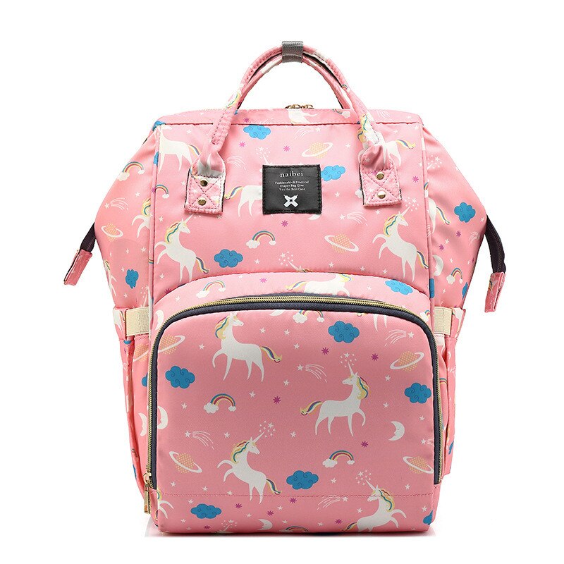 Diaper Backpack Printed – Pink