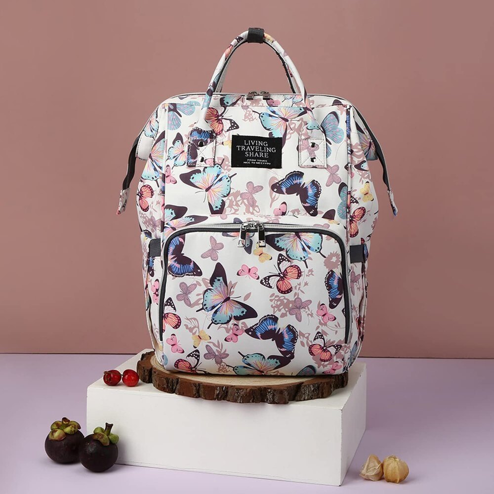Multifunction Mothers Backpack Printed Butterfly