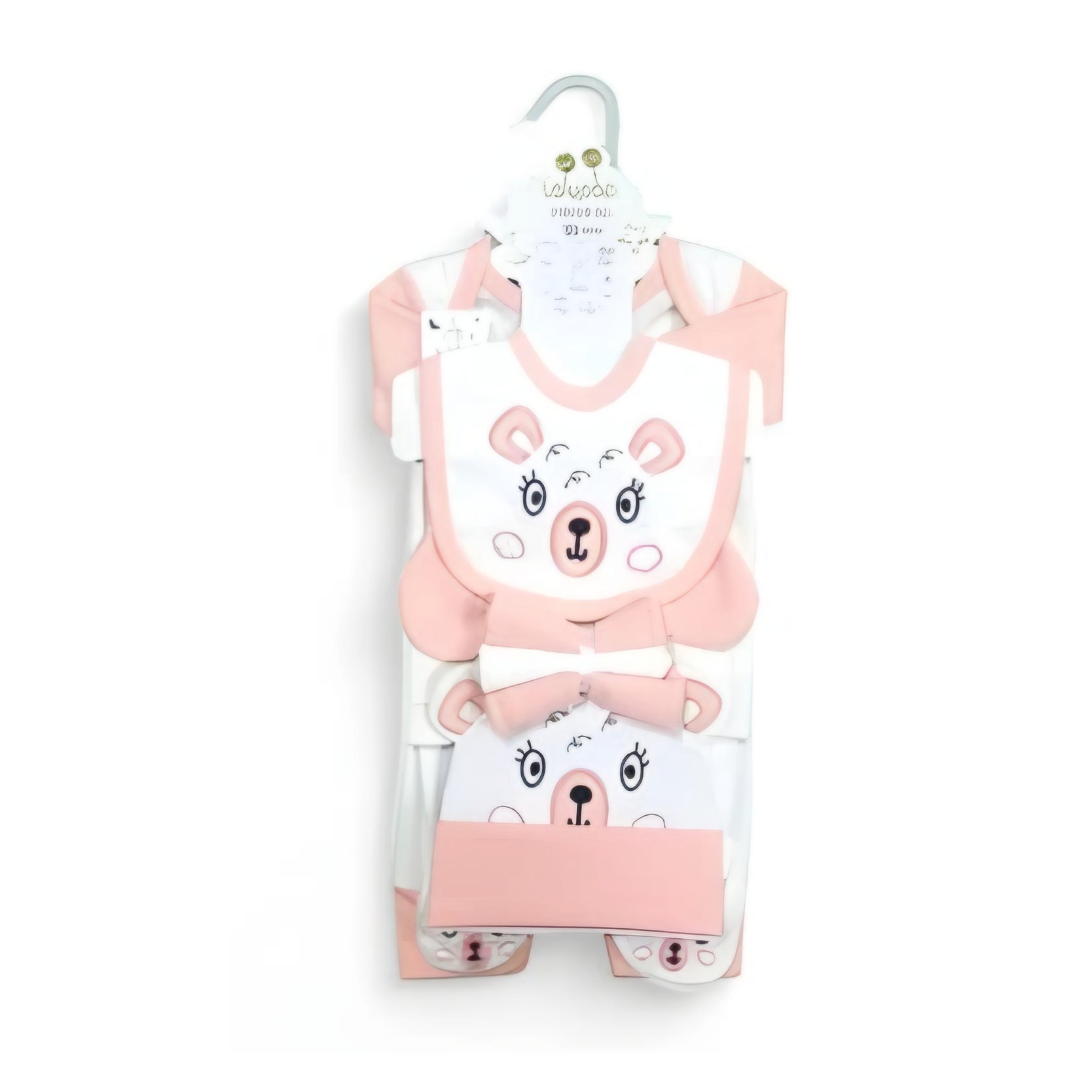 10Pcs Baby Gift Set White & Light Pink Bear