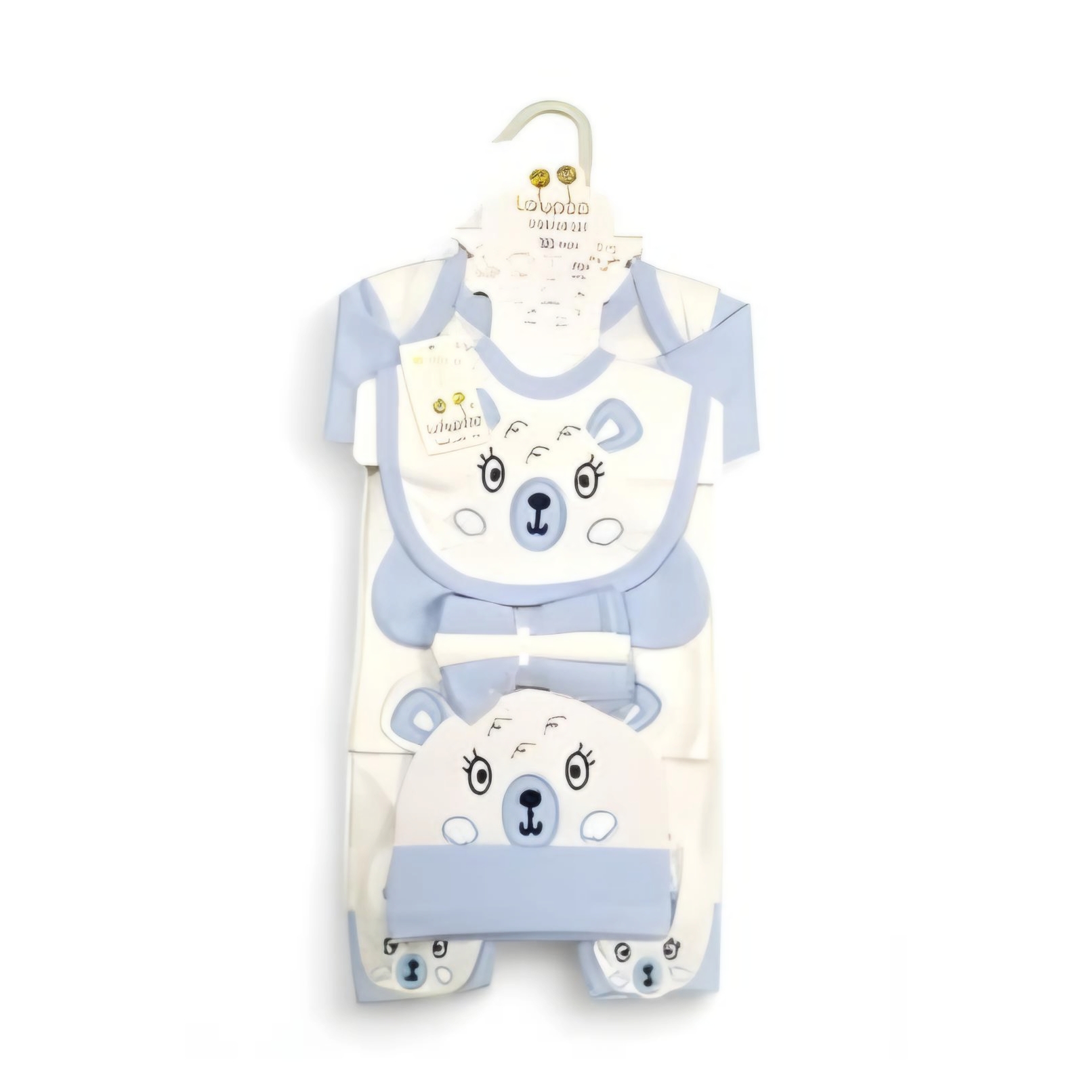 10Pcs Baby Gift Set White & Purple Bear