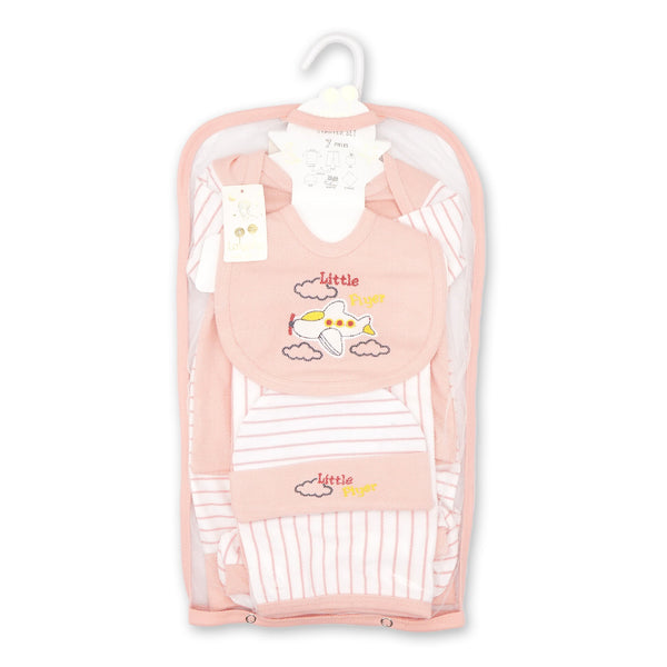 7Pcs Baby Gift Set Plane & Cloud Peach